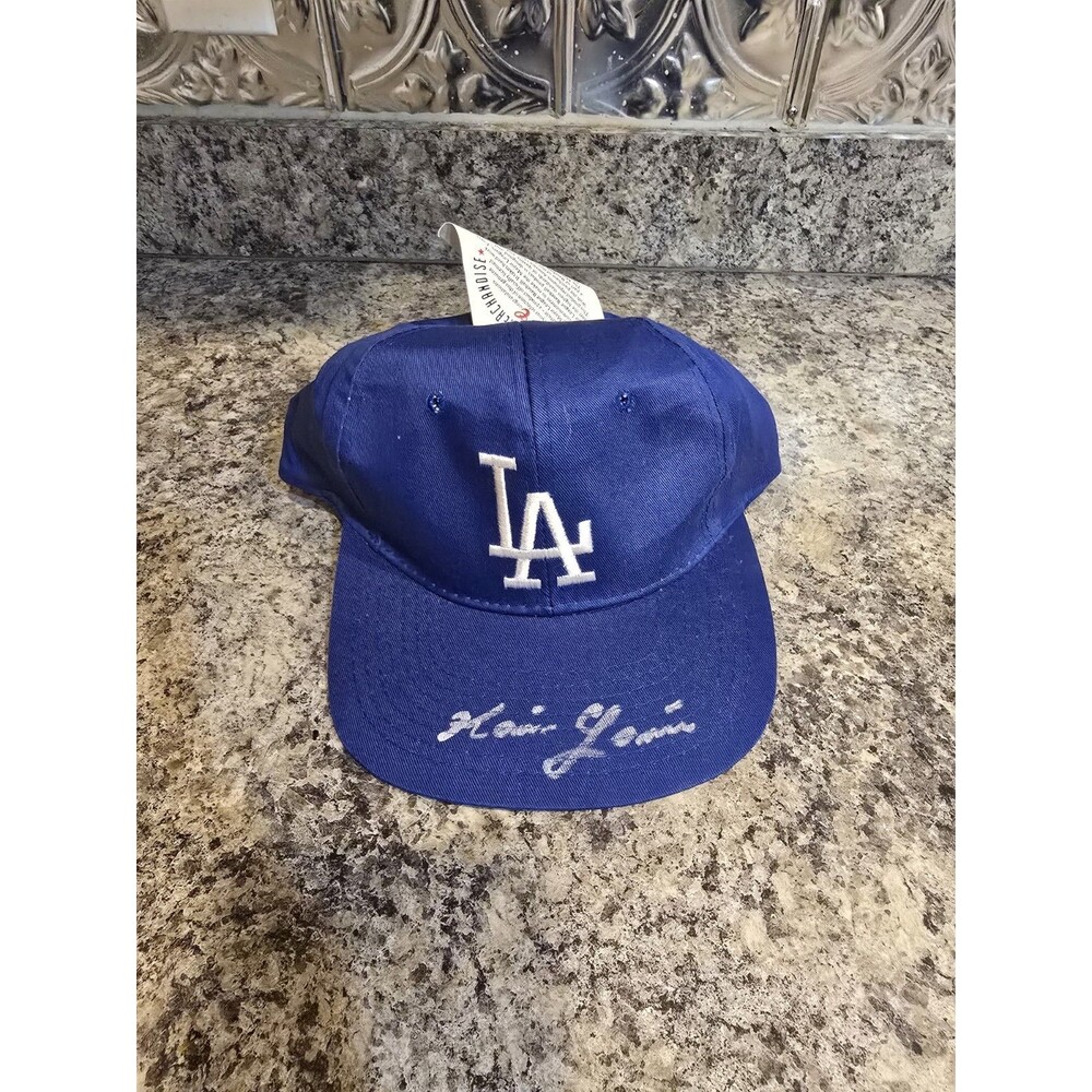 New Vtg Karim Garcia LA Dodgers Blue/White Baseball Adjustable Signed Cap/Hat